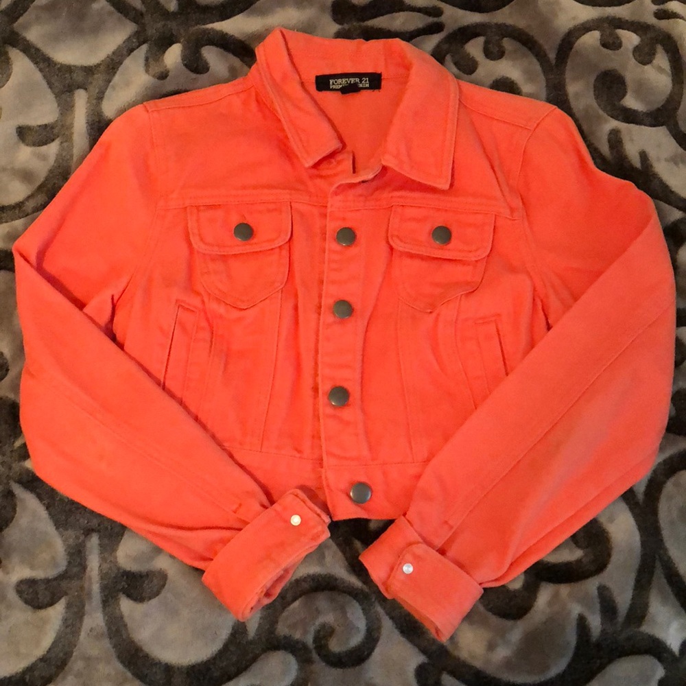 Orange Jean jacket
